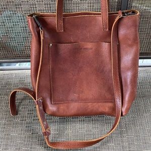 Nutmeg Full-Size Crossbody Tote with Zipper